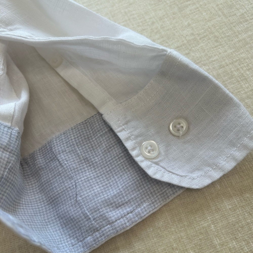 Raffi Crisp White 100% linen Long Sleeve Shirt. Excellent condition;) - Picture 9 of 13